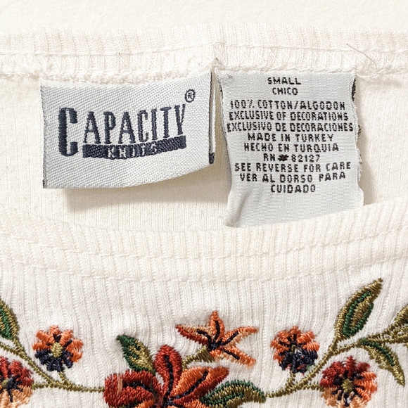 Vintage Embroidered Knit Shirt Floral - Picture 4 of 5